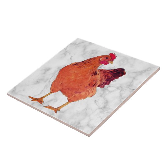 Recoleta Chicken L - Large Ceramic Tegel Tegeltje (Zijkant)