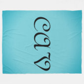 Recoleta Cornflower Blauw Fleece Deken (Voorkant (Horizontaal))