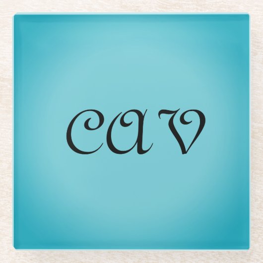 Recoleta Cornflower Blauw Glazen Onderzetter (Voorkant)