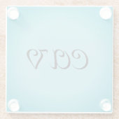 Recoleta Cornflower Blauw Glazen Onderzetter (Achterkant)