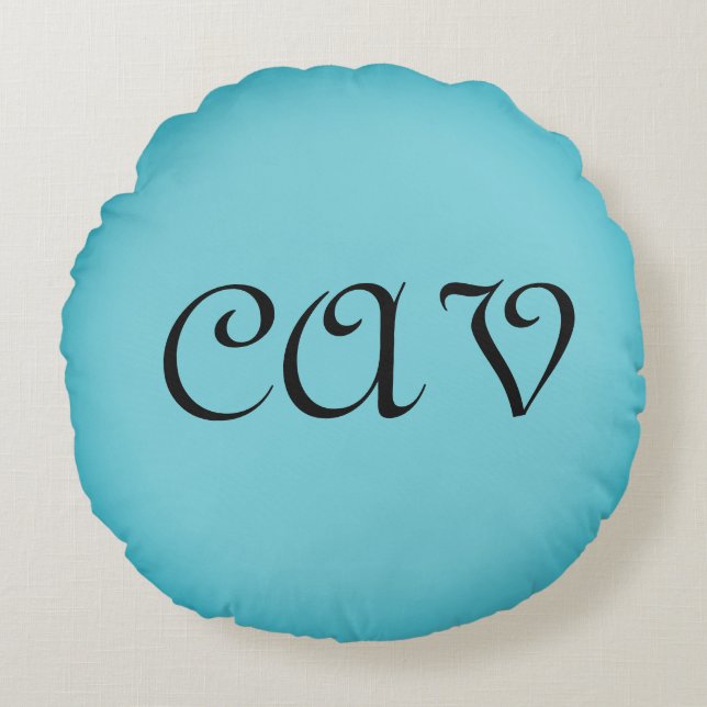 Recoleta Cornflower Blauw Rond Kussen (Voorkant)