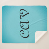 Recoleta Cornflower Blauw Sherpa Deken (Voorkant (horizontaal))