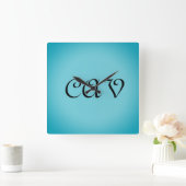 Recoleta Cornflower Blauw Vierkante Klok (Huis)