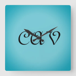 Recoleta Cornflower Blauw Vierkante Klok