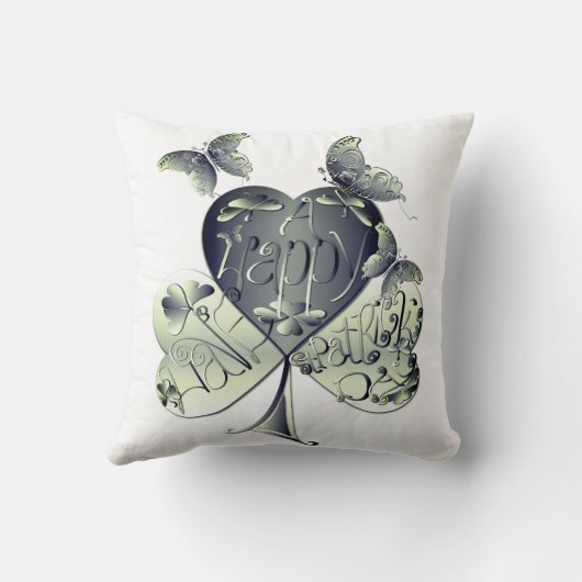 Recoleta Shamrock: "Heb een gelukkige St. Patrick' Kussen (Achterkant)