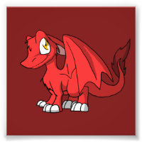 Recolorable SD Furry Dragon w/ Any Dark Color Back