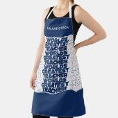 Recoment leraar moderne blauwe rode, stijlvolle ca schort (Insitu)