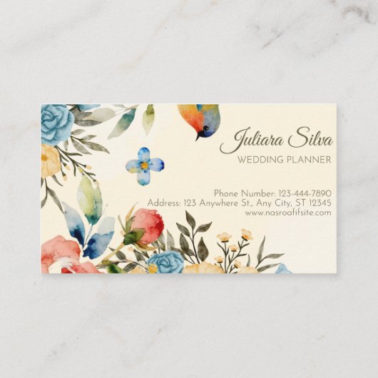 Recommended listing title: “Songbirds & Blooms Wed Informatiekaartje (Achterkant)