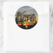 Recon LRRP Snipers Vietnam Nam War Ronde Sticker (Tas)