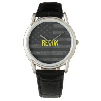 Recon Subdued American Flag Horloge