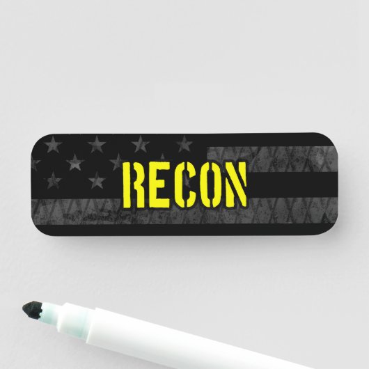 Recon Subdued American Flag Naamplaatje (In situ)