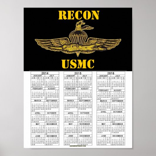RECON USMC POSTER (Voorkant)