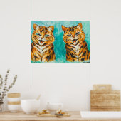 Reconciliatie door Louis Wain Poster (Keuken)