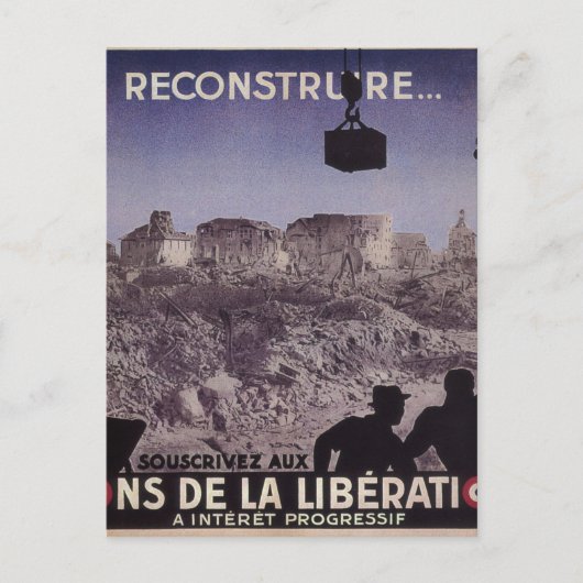 Reconstruct (1945)_Propaganda-poster Briefkaart (Voorkant)
