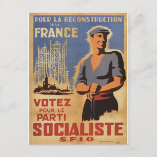 Reconstructie van het Franse Poster Propaganda Briefkaart