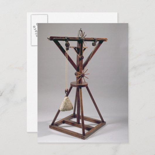 Reconstructie van het ontwerp van de da Vinci Briefkaart (Voorkant / Achterkant)