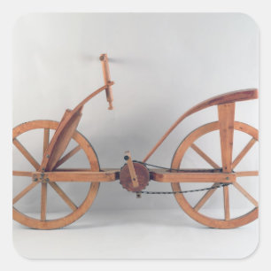 Reconstructie van het ontwerp van de da Vinci Vierkante Sticker