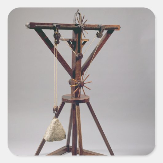 Reconstructie van het ontwerp van de da Vinci Vierkante Sticker (Voorkant)