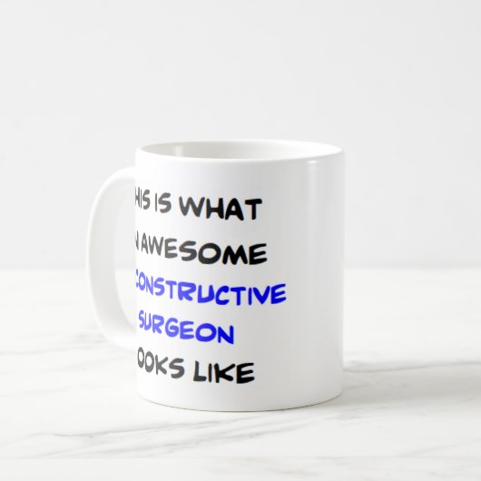 reconstructieve chirurg, awesom koffiemok (Voorkant links)