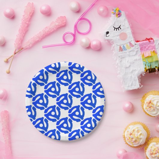 Record adapter papieren bordje (Feest)