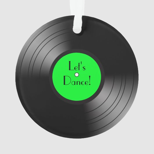 Record Album Let's Dance Novelty Ornament (achterkant)