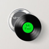 Record Album Let's Dance Novelty Party Favors Ronde Button 5,7 Cm (Voorkant /achterkant)