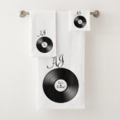 Record Album Monogrammed Bad Handdoek (Insitu)