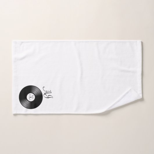 Record Album Monogrammed Bad Handdoek (Handdoek)