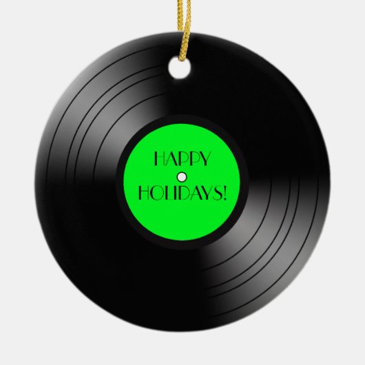 Record Album Prettige feestdagen Keramisch Ornament (Voorkant)