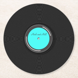 Record Album Ronde Kartonnen Onderzetter