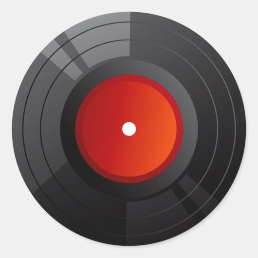 RECORD ALBUM RONDE STICKER (Voorkant)