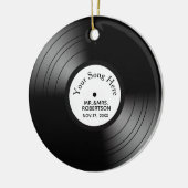 Record Album Song Name Date Wedding / Jubileum Keramisch Ornament (Links)