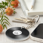 Record Album Song Name Date Wedding / Jubileum Sleutelhanger (Voorkant Rechts)