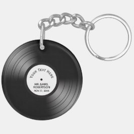 Record Album Song Name Date Wedding / Jubileum Sleutelhanger