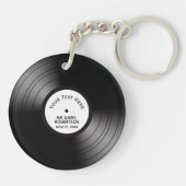 Record Album Song Name Date Wedding / Jubileum Sleutelhanger (Achterkant)