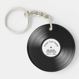 Record Album Song Name Date Wedding / Jubileum Sleutelhanger