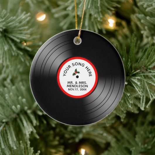 Record Album Speciaal Kerstfeest Keramisch Ornament (Boom)
