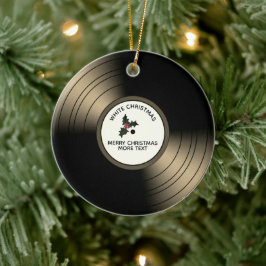 Record Album Speciaal kerstkerstbrons Tint Keramisch Ornament