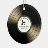 Record Album Speciaal kerstkerstbrons Tint Keramisch Ornament (Links)