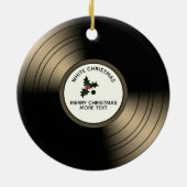 Record Album Speciaal kerstkerstbrons Tint Keramisch Ornament (Achterkant)