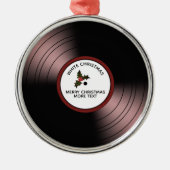 Record Album Speciaal kerstrood Tint Metalen Ornament (Voorkant)