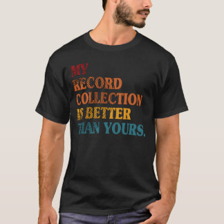 Record collector Vinyl Records Retro LP Oude Schoo T-shirt