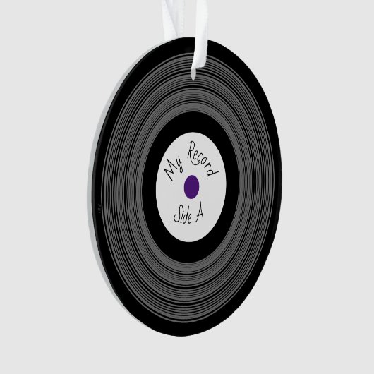 Record Design Banner Ornament (voorkant)