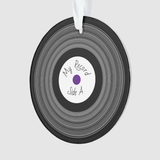 Record Design Banner Ornament (voorkant)