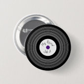 Record Design-pen/ Ronde Button 5,7 Cm (Voorkant /achterkant)