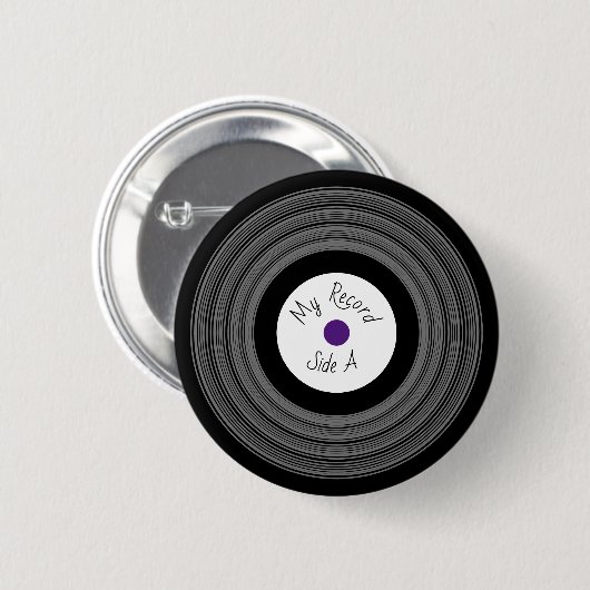 Record Design-pen/ Ronde Button 5,7 Cm (Voorkant /achterkant)