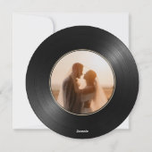  record foto Opslaan van de datumuitnodiging Feestdagenkaart (Achterkant)