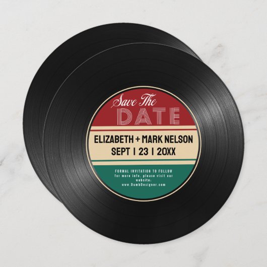  record foto Opslaan van de datumuitnodiging Feestdagenkaart (Voorkant / Achterkant)