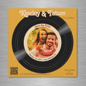 Record Fotomagneet Bewaar de datum QR Groovy Brown