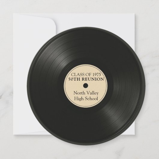  Record High School Class Reunion Round Kaart (Voorkant)